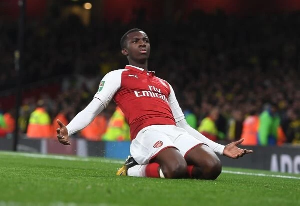 Eddie Nketiah Scores His Second Goal: Arsenal's Carabao Cup Victory over Norwich City (2017-18)