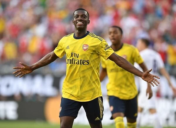 Eddie Nketiah Scores His Second Goal for Arsenal against Fiorentina in 2019 International Champions Cup, Charlotte