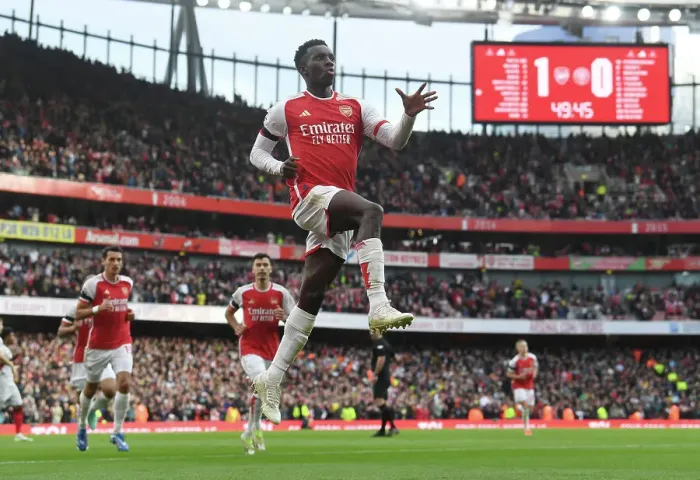 Framed Print : Eddie Nketiah Scores His Second Goal: Arsenal's Victory Against Sheffield United (2023-24) Framed Print : Eddie Nketiah Scores His Second Goal: Arsenal's Victory Against Sheffield United (2023-24)