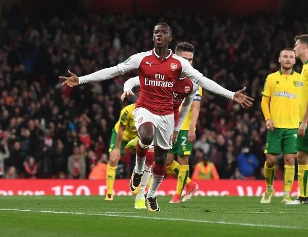 Eddie Nketiah Scores the Winning Goal: Arsenal vs Norwich City, Carabao Cup 2017-18