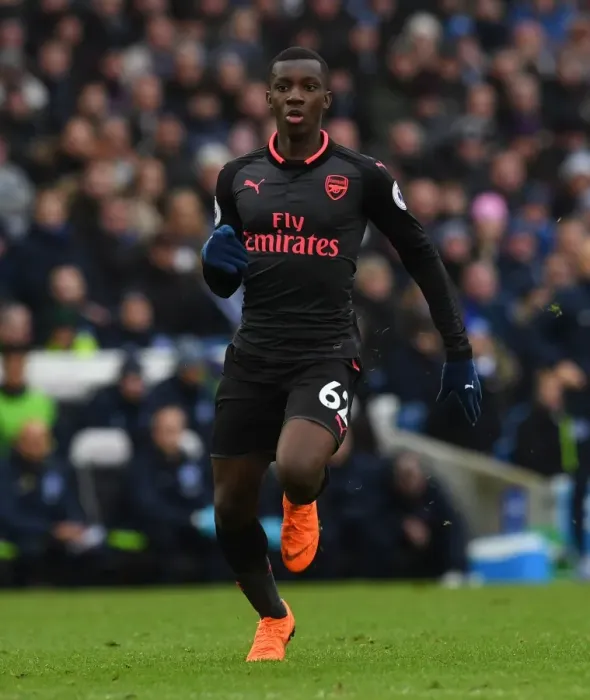 Framed Print : Eddie Nketiah: Starring in Arsenal's Battle at Brighton, Premier League 2017-18