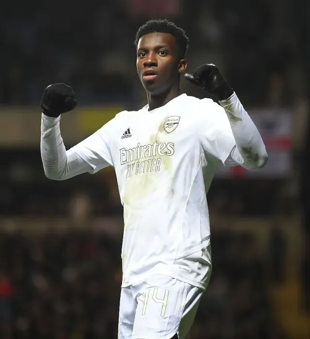 Framed Print : Eddie Nketiah Stuns Oxford United: Arsenal's Upset FA Cup Victory