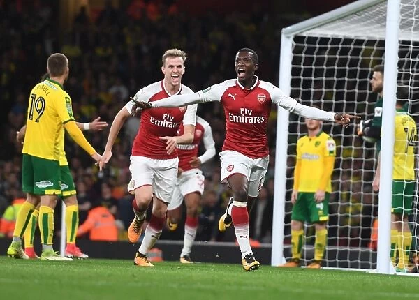 Eddie Nketiah's Brace: Arsenal Secures Carabao Cup Victory over Norwich City (October 2017)
