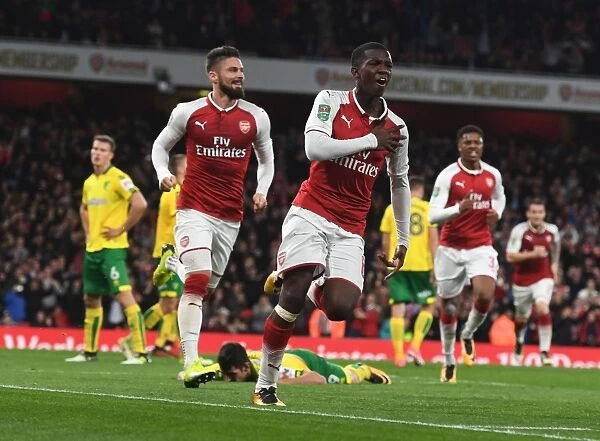 Eddie Nketiah's Goal: Arsenal Triumphs Over Norwich City in Carabao Cup
