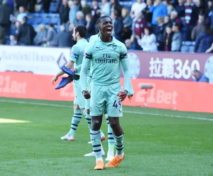 Framed Print : Eddie Nketiah's Hat-Trick: Arsenal's Exhilarating 3-2 Comeback Win Against Burnley (May 2019)