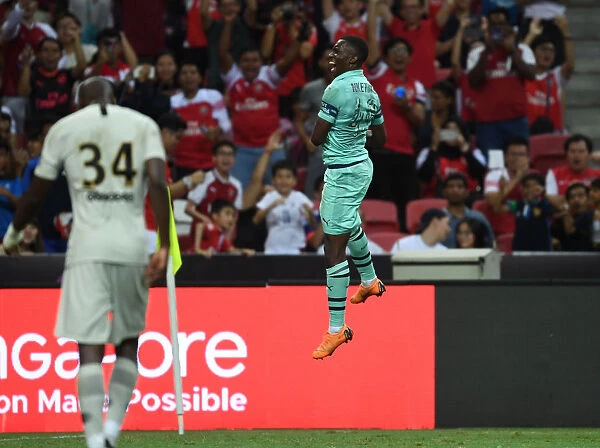 Eddie Nketiah's Stunning Goal: Arsenal's Victory Over Paris Saint-Germain in 2018 International Champions Cup, Singapore