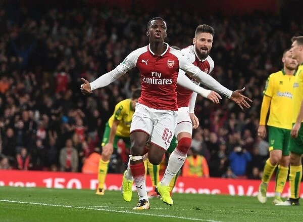Eddie Nketiah's Thrilling Goal: Arsenal Triumphs over Norwich City in Carabao Cup
