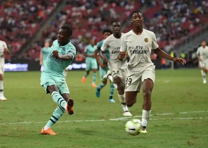 Framed Print : Eddie Nketiah's Thrilling Goal: Arsenal's Victory over Paris Saint-Germain, International Champions Cup 2018