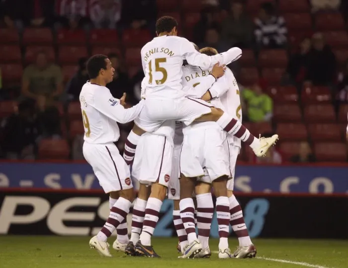 Framed Print : Eduardo's Strike: Arsenal's Dominant 3-0 Win Over Sheffield United in Carling Cup Framed Print : Eduardo's Strike: Arsenal's Dominant 3-0 Win Over Sheffield United in Carling Cup