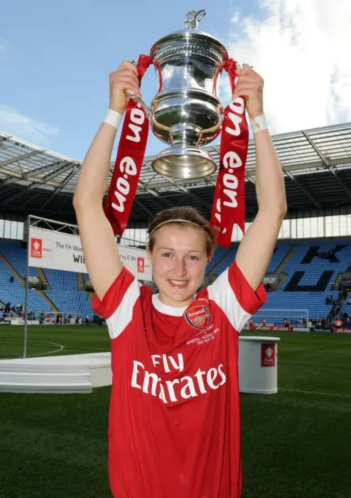 Framed Print : Ellen White with the FA Cup: Arsenal's Victory over Bristol Academy (2011) Framed Print : Ellen White with the FA Cup: Arsenal's Victory over Bristol Academy (2011)