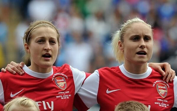 Ellen White and Steph Houghton (Arsenal). Arsenal Ladies 2:0 Bristol Academy