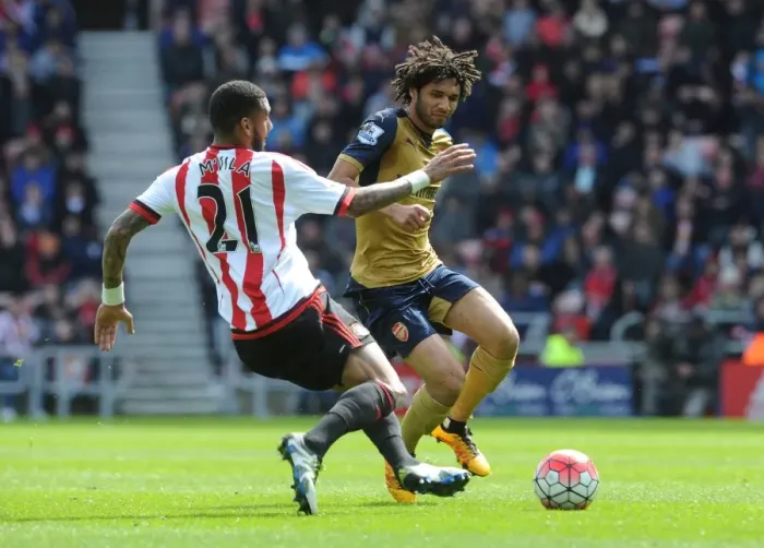 Framed Print : Elneny vs M'Vila: A Premier League Showdown at Sunderland