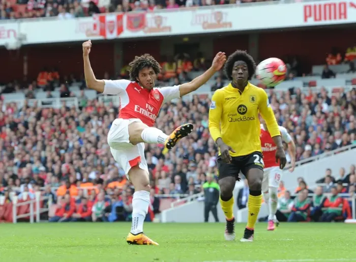 Framed Print : Elneny vs Sanchez: Tense Shootout at Emirates Framed Print : Elneny vs Sanchez: Tense Shootout at Emirates