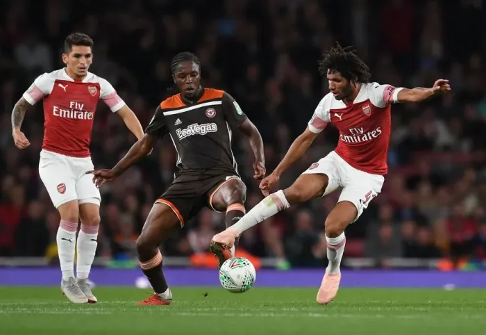 Framed Print : Elneny vs Sawyers: Clash at the Emirates - Arsenal vs Brentford, Carabao Cup 2018-19 Framed Print : Elneny vs Sawyers: Clash at the Emirates - Arsenal vs Brentford, Carabao Cup 2018-19