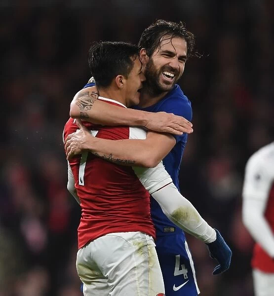 Embrace of Rivals: Sanchez and Fabregas Reunited at Arsenal vs Chelsea