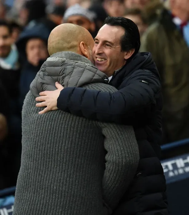 Framed Print : Emery and Guardiola Face Off: Manchester City vs. Arsenal, Premier League 2018-19