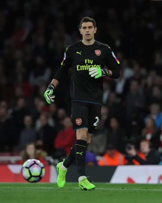 Framed Print : Emi Martinez (Arsenal). Arsenal 3: 0 West Ham United. Premier League. Emirates Stadium