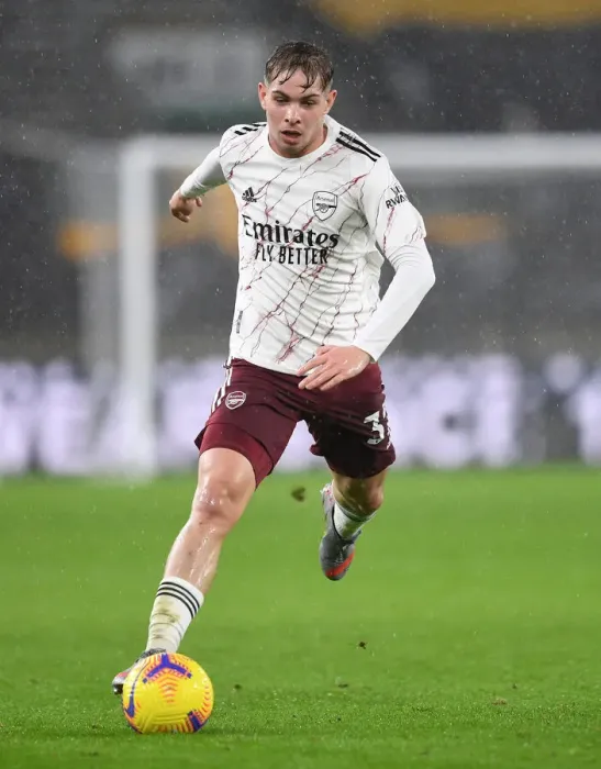Framed Print : Emile Smith Rowe in Action: Wolverhampton Wanderers vs Arsenal, Premier League 2020-21