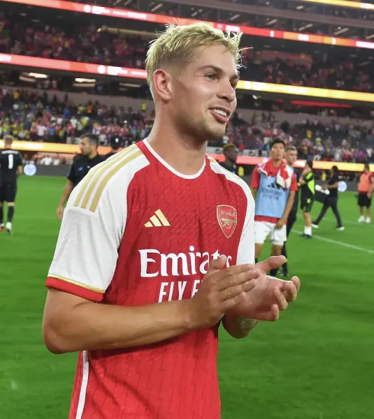 Arsenal FC Print: Emile Smith Rowe Celebrates Pre-Season Victory