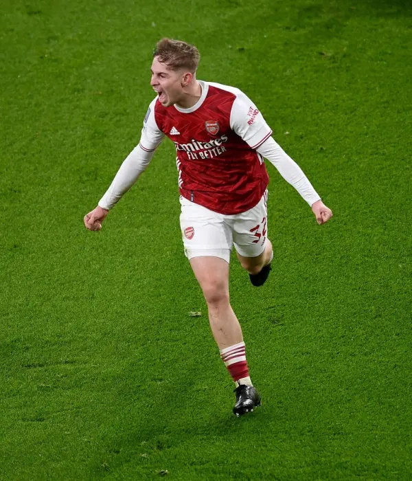 Framed Print : Emile Smith Rowe Scores First Goal: Arsenal Secures FA Cup Victory Over Newcastle United