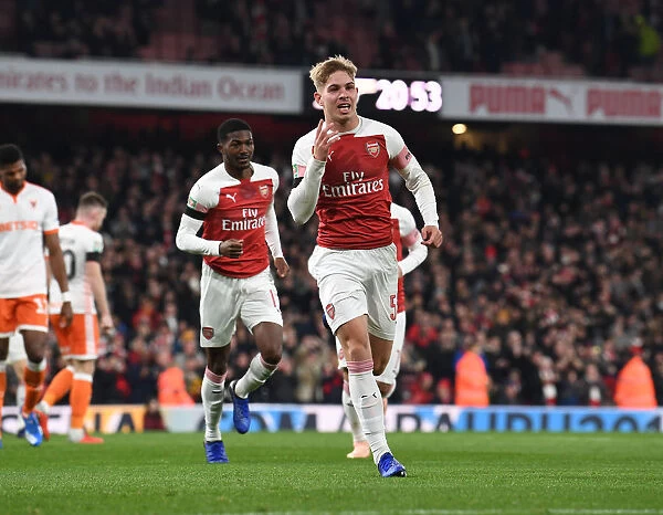 Emile Smith Rowe Scores His Second Goal: Arsenal's Carabao Cup Victory over Blackpool (October 2018)
