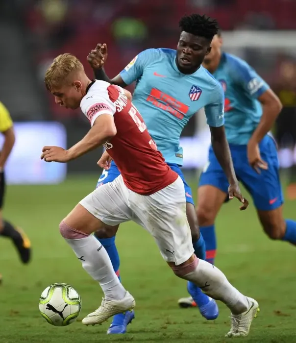 Framed Print : Emile Smith Rowe Scores Thrilling Goal Against Thomas Partey: Arsenal's Victory Over Atletico Madrid, International Champions Cup 2018