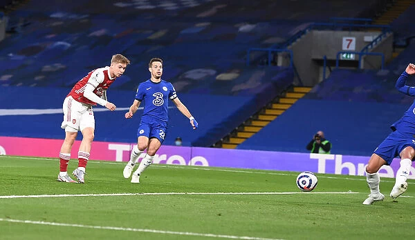 Emile Smith Rowe Scores the Winning Goal: Arsenal's Upset Victory at Chelsea (Behind Closed Doors), 2020-21 Premier League