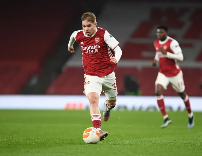 Framed Print : Emile Smith Rowe Shines: Arsenal's Europa League Triumph Over Olympiacos in Empty Emirates Framed Print : Emile Smith Rowe Shines: Arsenal's Europa League Triumph Over Olympiacos in Empty Emirates