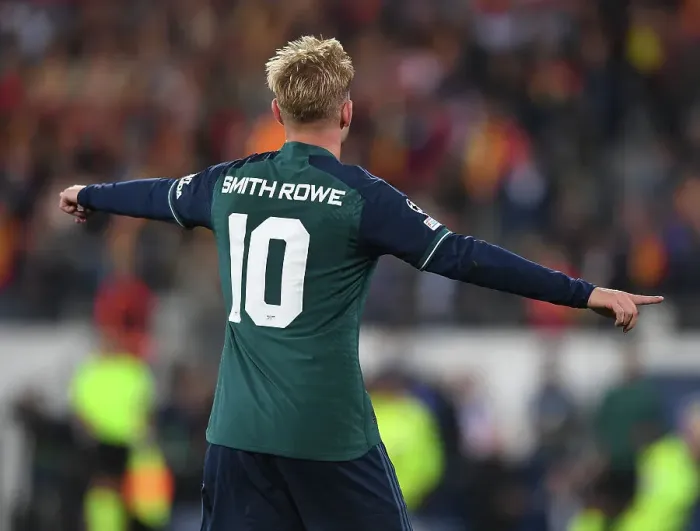 Framed Print : Emile Smith Rowe Shines: Arsenal's UEFA Champions League Victory Over RC Lens