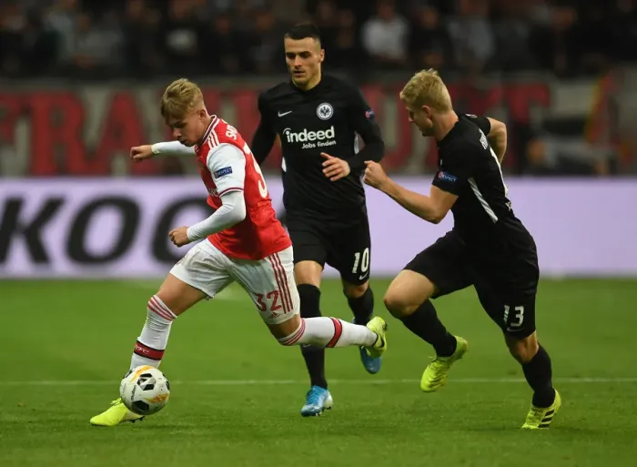 Framed Print : Emile Smith Rowe vs. Martin Hinteregger: Clash in the Europa League between Eintracht Frankfurt and Arsenal FC Framed Print : Emile Smith Rowe vs. Martin Hinteregger: Clash in the Europa League between Eintracht Frankfurt and Arsenal FC