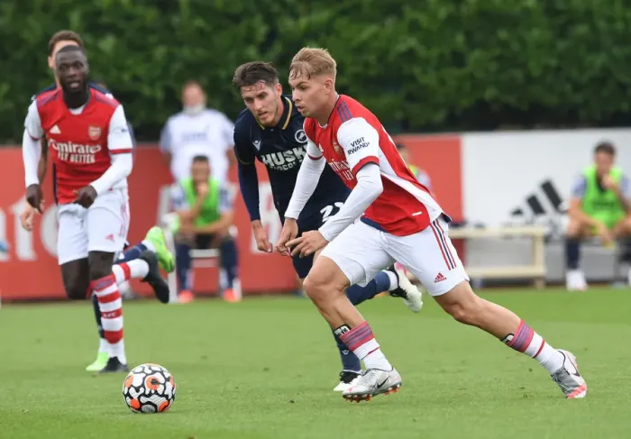 Framed Print : Emile Smith Rowe's Standout Performance: Arsenal's Victory over Millwall in 2021-22 Pre-Season