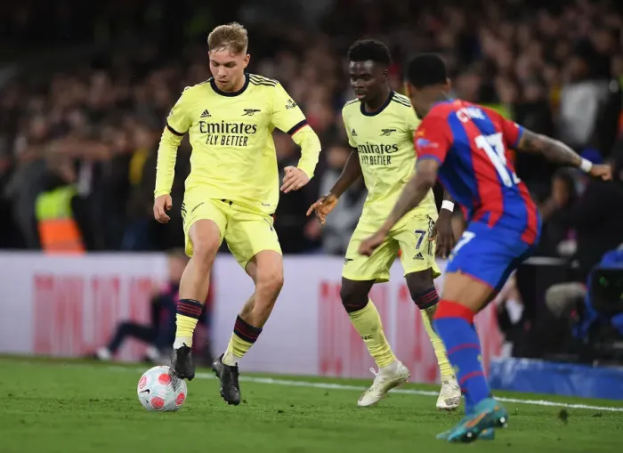 Framed Print : Emile Smith Rowe's Star Performance: Arsenal Triumphs Over Crystal Palace, 2021-22 Premier League