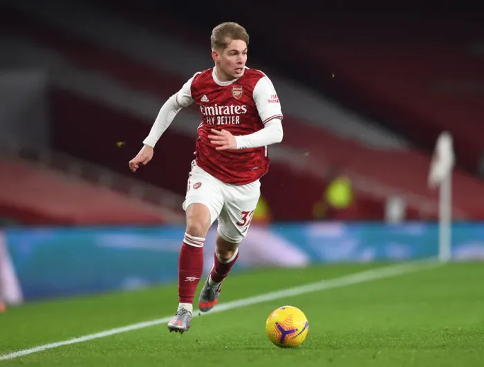 Framed Print : Emile Smith Rowe's Star Performance: Arsenal's Thrilling Victory Over Manchester United at Empty Emirates, Premier League 2021