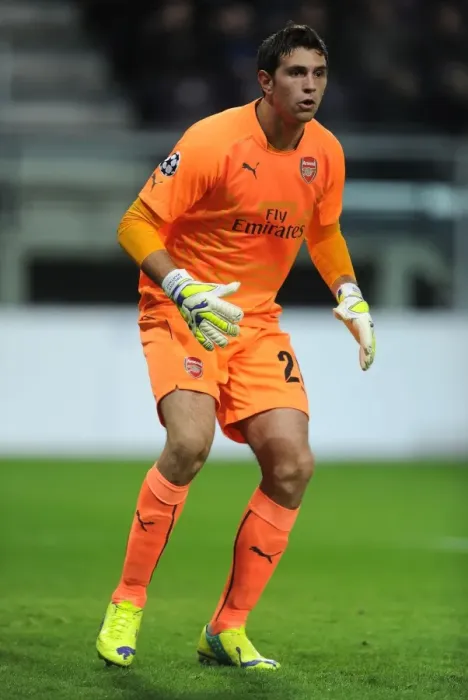 Framed Print : Emiliano Martinez in Action: Arsenal vs. RSC Anderlecht, UEFA Champions League 2014-15