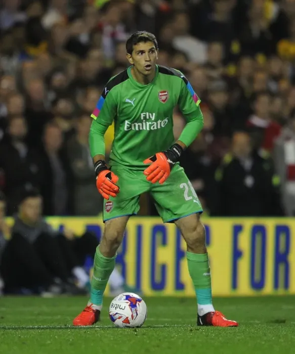Framed Print : Emiliano Martinez in Action: Arsenal's Goalkeeper Shines in EFL Cup Clash Against Nottingham Forest (2016-17) Framed Print : Emiliano Martinez in Action: Arsenal's Goalkeeper Shines in EFL Cup Clash Against Nottingham Forest (2016-17)