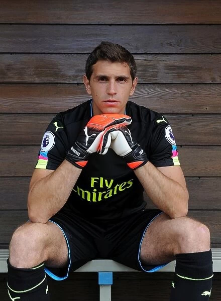Emiliano Martinez at Arsenal's 2016-17 First Team Photocall