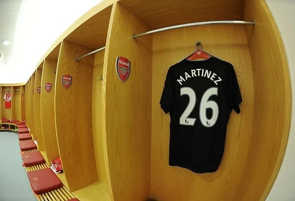 Emiliano Martinez: Arsenal's Ready-to-Go Goalkeeper in the Home Changing Room (Arsenal v West Ham United, 2016-17)