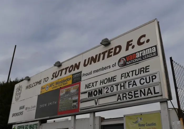 Framed Print : The Emirates FA Cup Fifth Round Showdown: Sutton United vs Arsenal