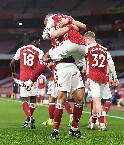 Empty Emirates: Lacazette and Luiz Celebrate Arsenal's Victory Over Tottenham (2020-21)