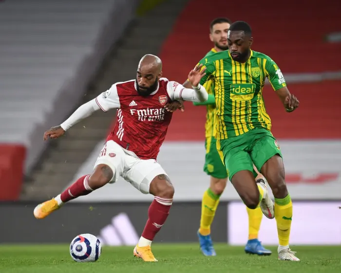 Framed Print : Empty Emirates Rivalry: Lacazette vs. Ajayi, Arsenal vs. West Brom (2020-21) Framed Print : Empty Emirates Rivalry: Lacazette vs. Ajayi, Arsenal vs. West Brom (2020-21)