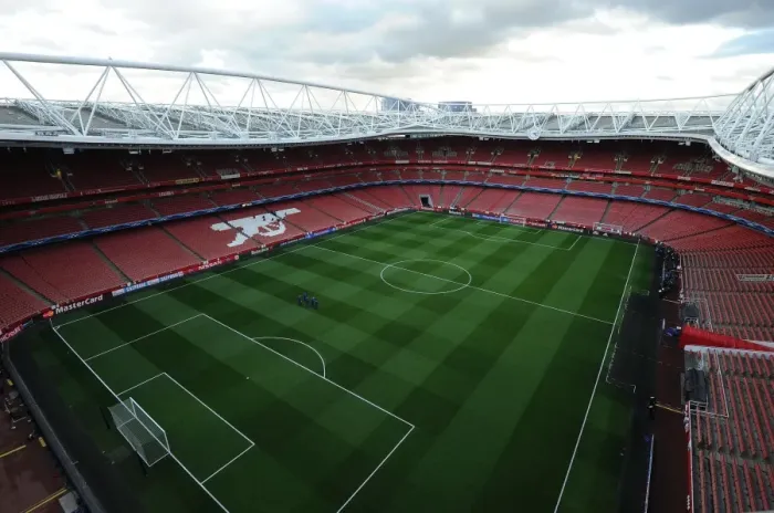 Framed Print : Emirates Stadium pre match. Arsenal 1: 3 AS Monaco. UEFA Champions League. Emirates Stadium, 25 / 2 / 15 Framed Print : Emirates Stadium pre match. Arsenal 1: 3 AS Monaco. UEFA Champions League. Emirates Stadium, 25 / 2 / 15