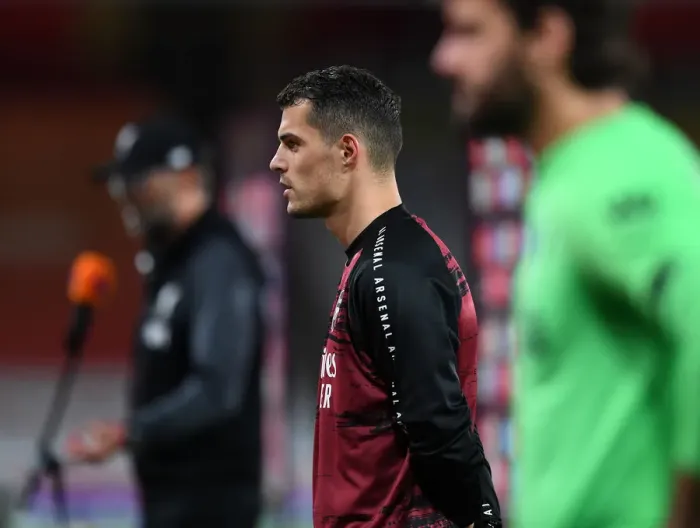 Framed Print : Empty Emirates: Xhaka Addresses Liverpool Showdown Amidst 2019-2020 Premier League's Ghostly Atmosphere Framed Print : Empty Emirates: Xhaka Addresses Liverpool Showdown Amidst 2019-2020 Premier League's Ghostly Atmosphere