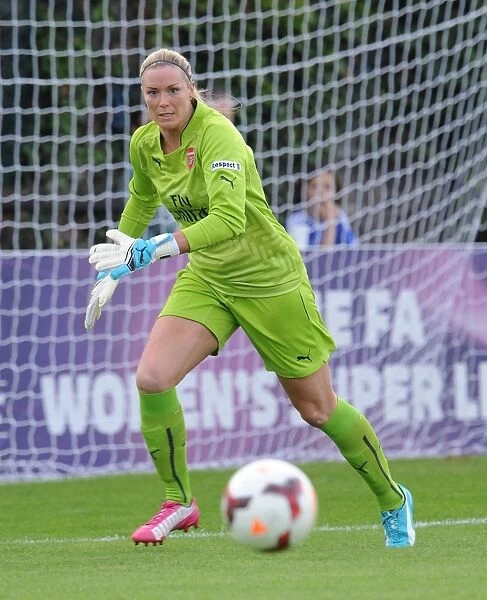 Emma Byrne in Action: Chelsea vs. Arsenal Women's Soccer Match, 2014