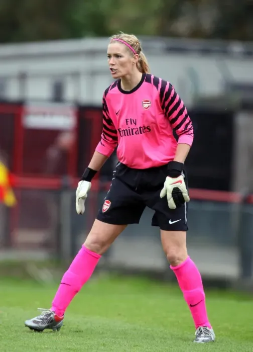 Framed Print : Emma Byrne (Arsenal). Arsenal Ladies 9: 0 ZFK Masinac. UEFA Womens Champions League