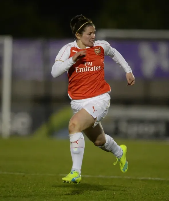 Framed Print : Emma Mitchell in Action: Arsenal Ladies vs. Reading FC Women