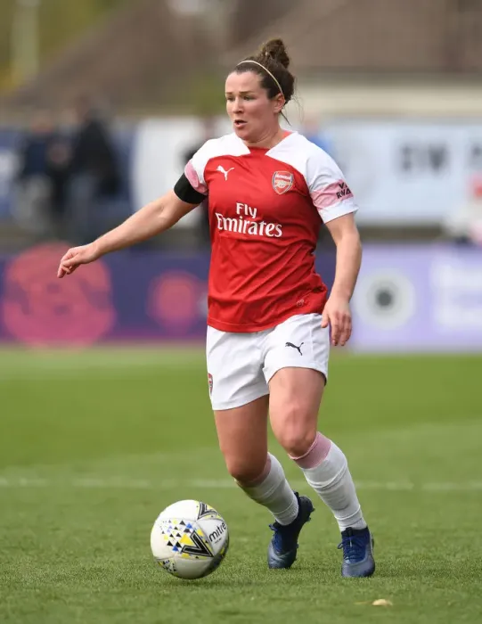 Framed Print : Emma Mitchell in Action: Arsenal Women vs. Birmingham City (WSL)