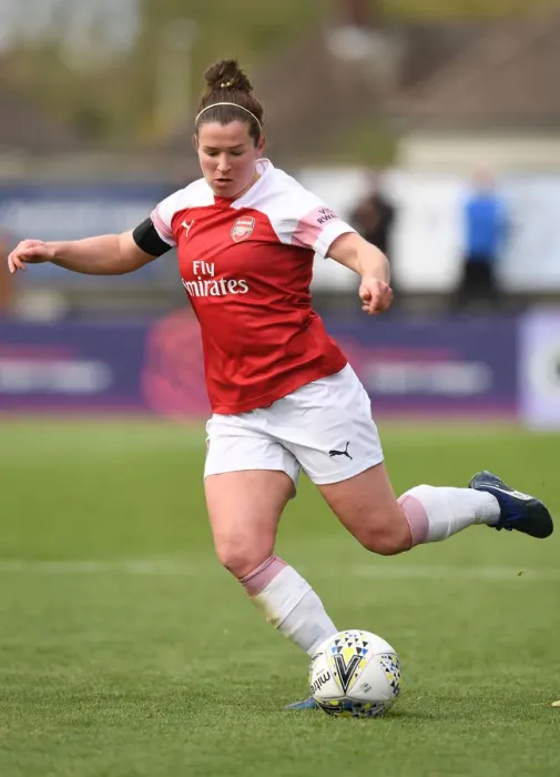 Framed Print : Emma Mitchell in Action: Arsenal Women vs Birmingham Ladies, WSL (Women's Super League)