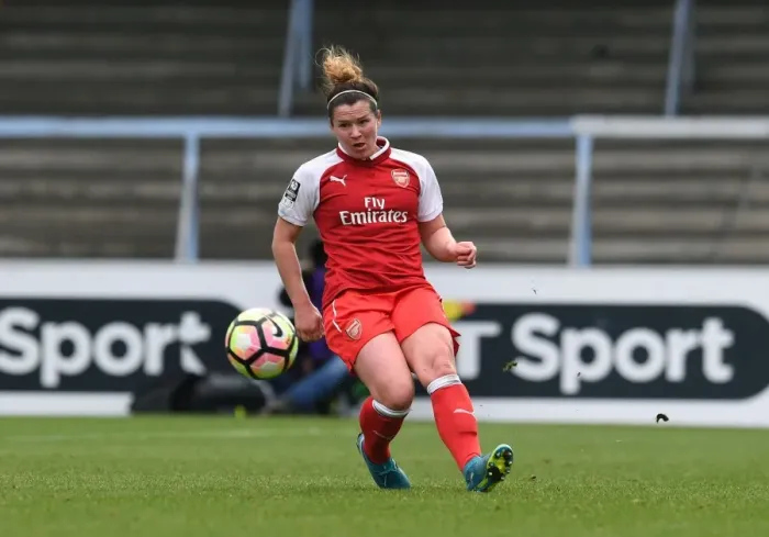 Framed Print : Emma Mitchell in Action: Arsenal Women's Super League Clash against Reading FC Framed Print : Emma Mitchell in Action: Arsenal Women's Super League Clash against Reading FC
