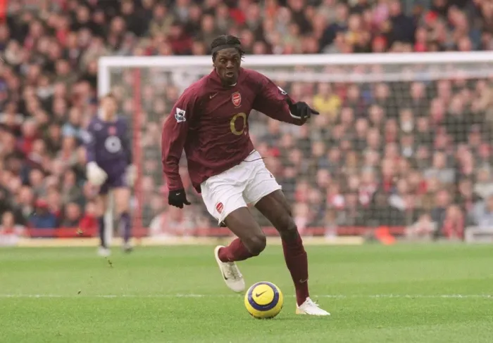 Framed Print : Emmanuel Adebayor in Action for Arsenal Against Bolton Wanderers, FA Premiership, Highbury, London, 2006 Framed Print : Emmanuel Adebayor in Action for Arsenal Against Bolton Wanderers, FA Premiership, Highbury, London, 2006