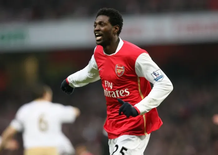 Framed Print : Emmanuel Adebayor in Action for Arsenal Against Middlesbrough, Barclays Premier League, Emirates Stadium, London, 2007 Framed Print : Emmanuel Adebayor in Action for Arsenal Against Middlesbrough, Barclays Premier League, Emirates Stadium, London, 2007